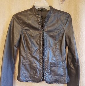Womens faux leather jacket